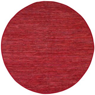 Hand Woven Matador Red Leather (8 X 8 Round)