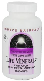Source Naturals   Life Minerals High Bioactivity Krebs Cycle Multi Mineral Complex No Iron   120 Tablets