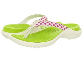 Crocs Capri Polka Dot Flip Flop Womens Sandals (Pink)