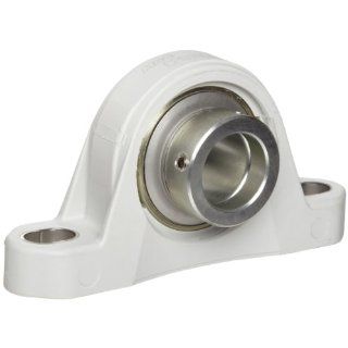 MRC CPB104ZML Pillow Block Bearing, 2 Bolt Holes, Non Relubricatable, Non Expansion, Polymer Coated Cast Iron, Eccentric Locking Collar, ZMaRC Coated Insert, Inch, 1 1/4" Bore Diameter
