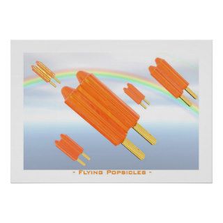 Flying popsicles poster