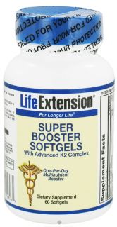 Life Extension   Super Booster Softgels with Advanced K2 Complex   60 Softgels