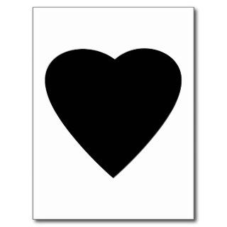 Black and White Love Heart Design. Postcards