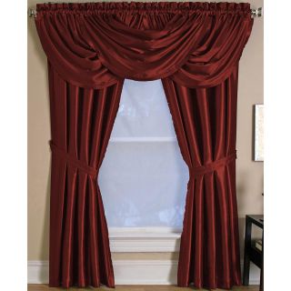 Versailles Rod Pocket Waterfall Valance, Rouge