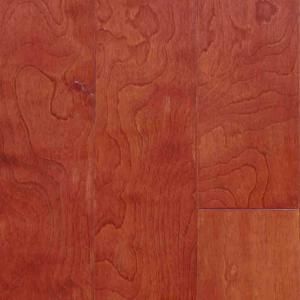 Millstead Birch Bordeaux 3/8 in. Thick x 4 1/4 in. Wide x Random Length Engineered Click Hardwood Flooring (20 sq. ft. / case) PF9393