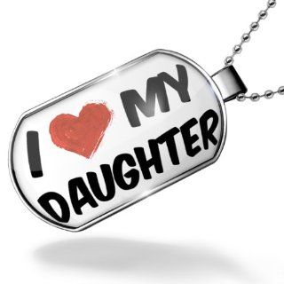 Dogtag I Love my Daughter Dog tags necklace   Neonblond NEONBLOND Jewelry