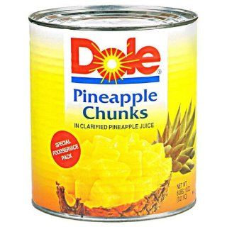 Dole Pineapple Chunks   106oz can  Canned And Jarred Pineapples  Grocery & Gourmet Food