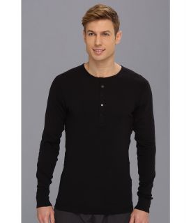 2IST Essentials L/S Henley Mens T Shirt (Black)