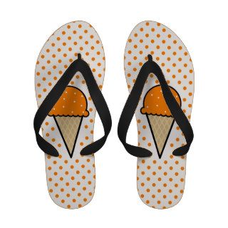 Orange Ice Cream Cone Sandals