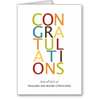 Bold Letters Congratulation Cards