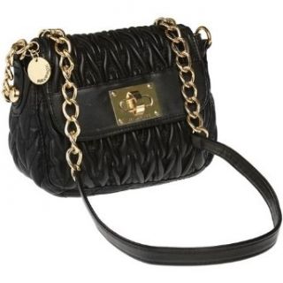 RAMPAGE Smocked Chain Link Crossbody Bag[RPG XBD119A],BLK Clothing