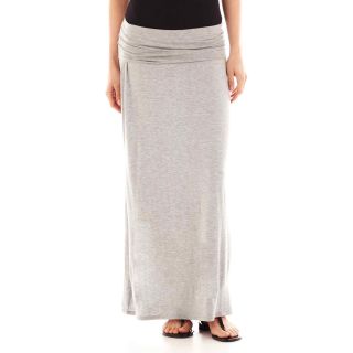 A.N.A Fold Over Maxi Skirt   Petite, Grey