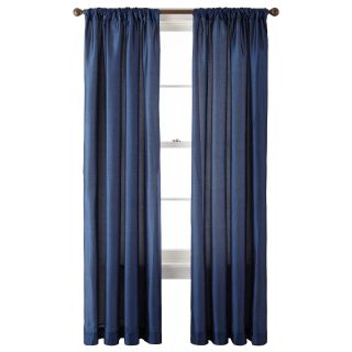 ROYAL VELVET Encore Rod Pocket/Back Tab Curtain Panel, Blue