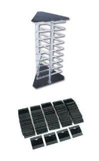 New Triangular Clear Rotating Earring Display Stand with 108 2 Inch x 2 Inch Black Cards Sports & Outdoors