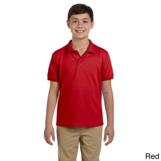 Gildan Gildan Youth Dryblend Pique Sport Shirt Red Size L (14 16)
