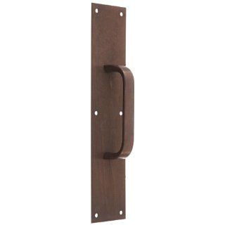 Rockwood 122 X 70B.10B Bronze Pull Plate, 15" Height x 3 1/2" Width x 0.050" Thick, 6" Center to Center Handle Length, 1 1/4" Handle Width, 3/8" Handle Thickness, Satin Oxidized Oil Rubbed Finish Hardware Handles And Pulls I