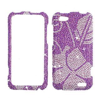 BLING COVER FOR HTC ONE V CASE FACEPLATE FLOWERS 108 CELL PHONE ACCESSORY Cell Phones & Accessories