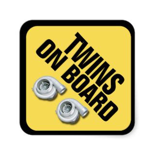 Twins on Board   Twin Turbo Stickers