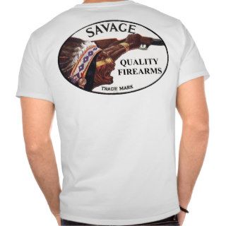 Savage Arms   Screaming Indian   Back Tee Shirts