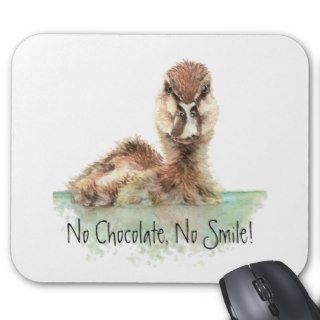Funny, No Chocolate, No Smile, Angry Duck, Bird Mousepads