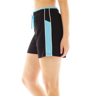 Made For Life Piped Mesh Shorts, Blue/Black/White, Womens