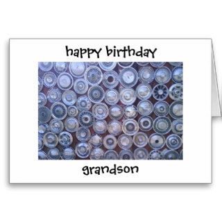 WALL OF HUBCAPS HAPPY BIRTHDAY GRANDSON CARDS