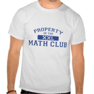Property Of The Math Club XXL T shirts