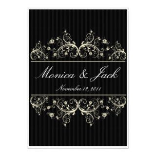 Black and white classic elegant wedding invitation