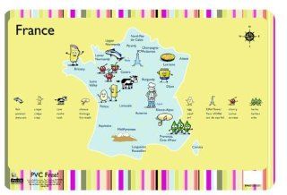Playful Chef French Food Regions Placemat   Place Mats