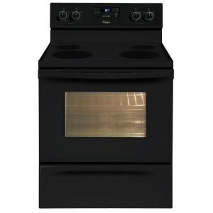 Whirlpool 4.8 cu. ft. Electric Range with Self Cleaning Oven in Black WFE510S0AB
