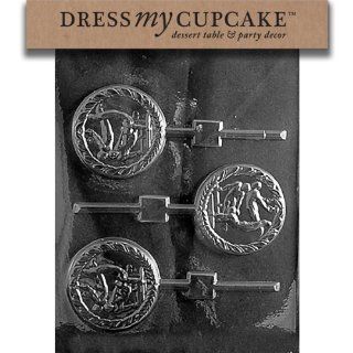 Dress My Cupcake DMCS073SET Chocolate Candy Mold, Male Gymnast Lollipop, Set of 6 Kitchen & Dining