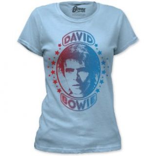 David Bowie   Girls Space Oddity T Shirt In Light Blue, Size XX Large Music Fan T Shirts Clothing