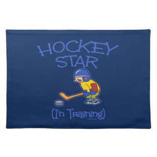 Hockey Sport Kids Hockey Star In Training Placemats