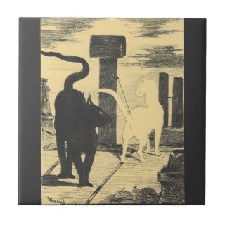 Rendevouz of Cats by Edouard Manet Ceramic Tile