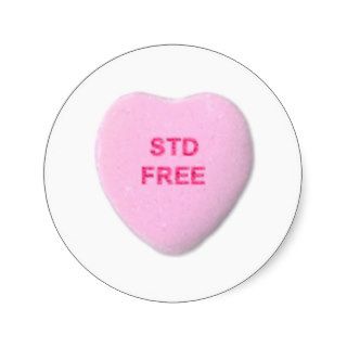 STD Free Candy Heart Sticker