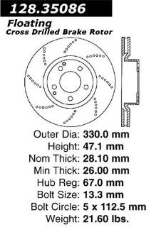 Centric 128.35086 Front Brake Rotor Automotive