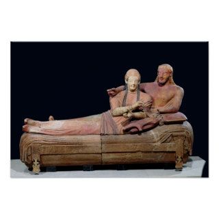 Sarcophagus of a married couple, 525 500 BC Print