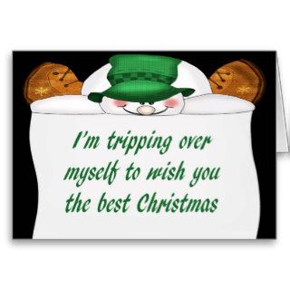 Tripping Over Myself Snowman Christmas Card