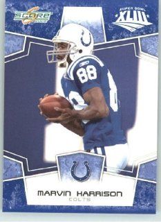 2008 Donruss   Score Limited Edition Super Bowl XLIII Blue Border # 129 Marvin Harrison   Indianapolis Colts   NFL Trading Card Sports Collectibles