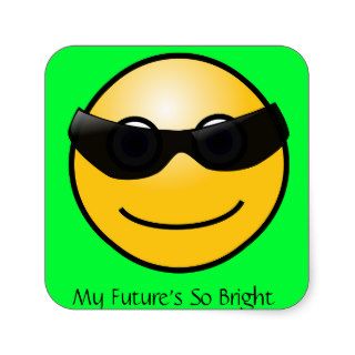 Bright Future Funny Sun in Sunglasses Sticker