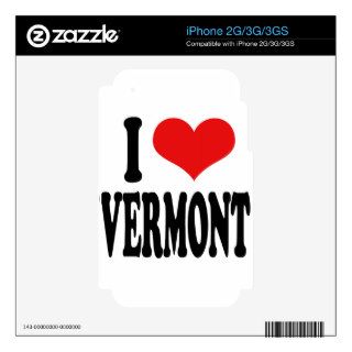 I Love Vermont Skins For iPhone 3G