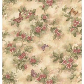 Brewster 56 Sq. Ft. Butterfly Floral Wallpaper 137 38574