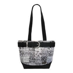 Women's Donna Sharp Medium Patched Tote Salt & Pepper Donna Sharp Tote Bags
