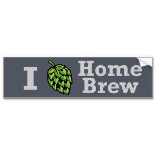 I [hop] Home Brew Sticker Bumper Stickers