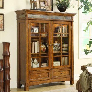Craftsman Home Door Bookcase   Oak Bookcase With Glass Doors