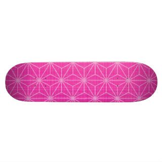Trendy Girly Pink Star Background Design Skateboard Deck
