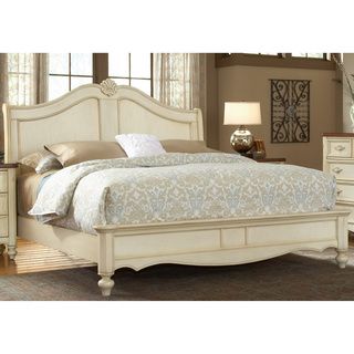Crescent Manor Antique White Sleigh Bed Beds