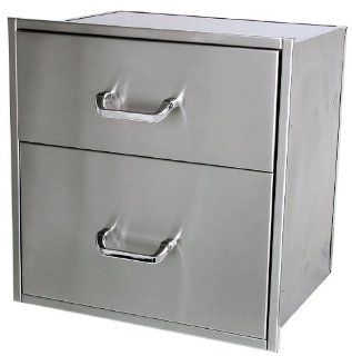 Solaire Wide/Shallow Stainless Steel Drawer Set for Built in Islands, Set of 2  Outdoor Kitchen Access Drawers  Patio, Lawn & Garden