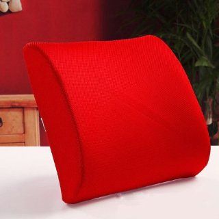 THG New Memory Foam Seat Chair Red Lumbar Back Pain Support Cushion Pillow Pad For Car Sedan Office Home