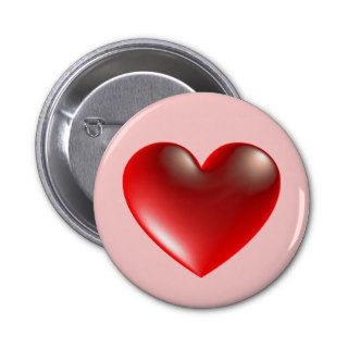 3d Heart / Glass Button